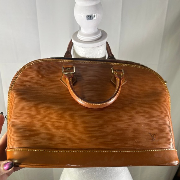 Louis Vuitton Epi Leather Alma Handbag Brown MI0949 Bag#195 - Picture 2 of 13